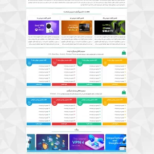 صفحه اصلی قالب وردپرس پیک PEAK VPN سبز رنگ